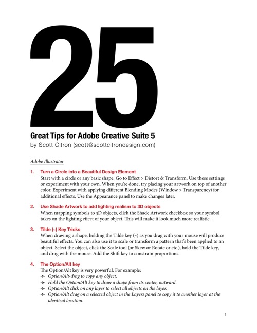25 Great Tips for CS5