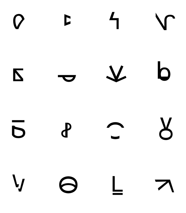 letterforms based on Helvetica