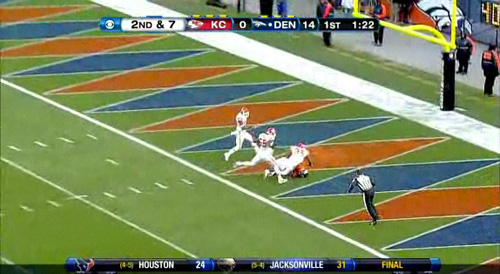 Orton's third Broncos touchdown in first quarter