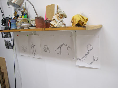 Brie Ruais' sketches, Columbia Open Studios