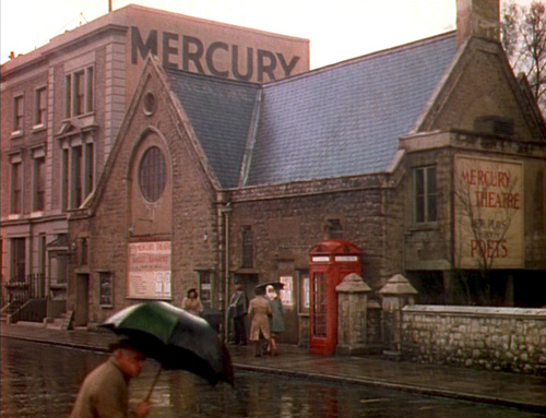 Mercury Theatre outdoor signage from The Red Shoes