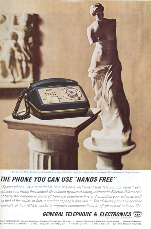 Venus de Milo on speakerphone ad