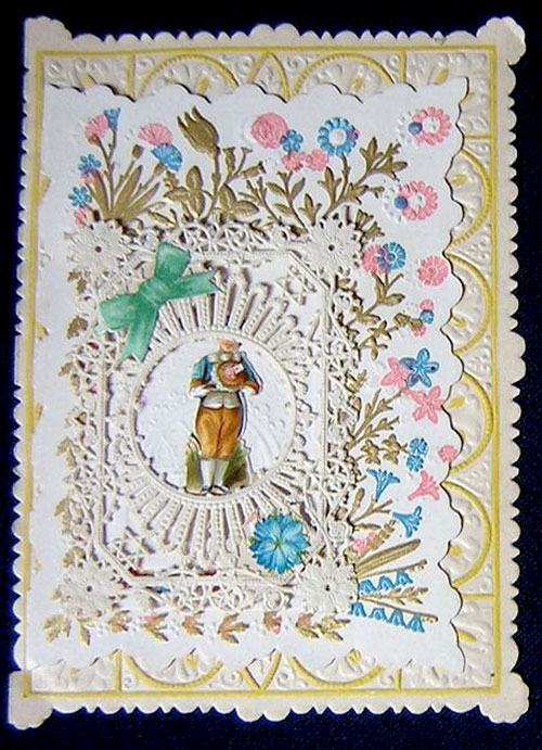 Victorian valentine: boy with bow