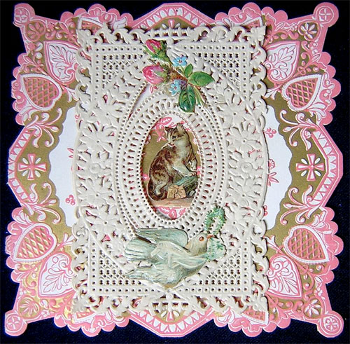 Victorian valentine: kitten & dove