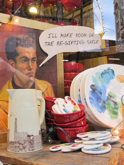 man with text bubble plans to regift