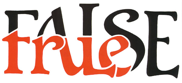 Scott Kim "True/False" ambigram