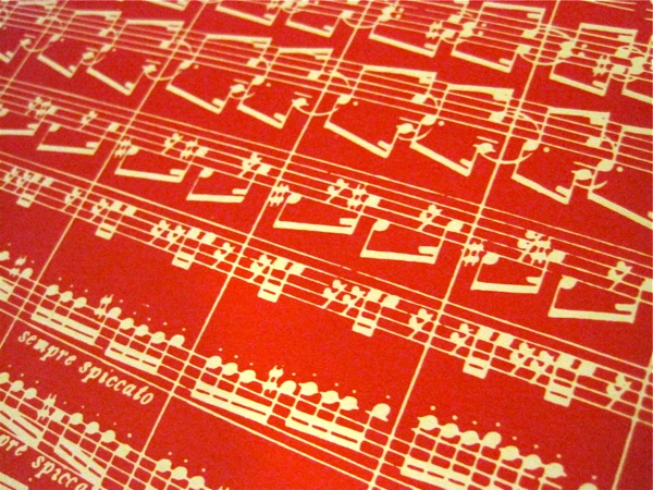 Nutcracker music note endpaper
