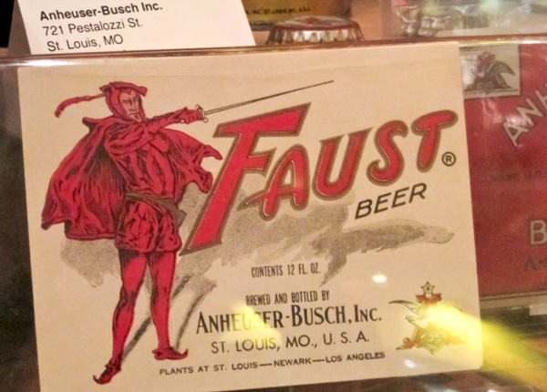 Faust Beer card at Schlafly Bottleworks