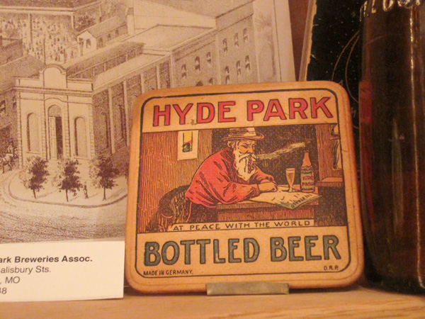Hyde Park Beer coaster at Schlafly Bottleworks