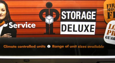 Storage Deluxe logo = SNL d*ck in a box
